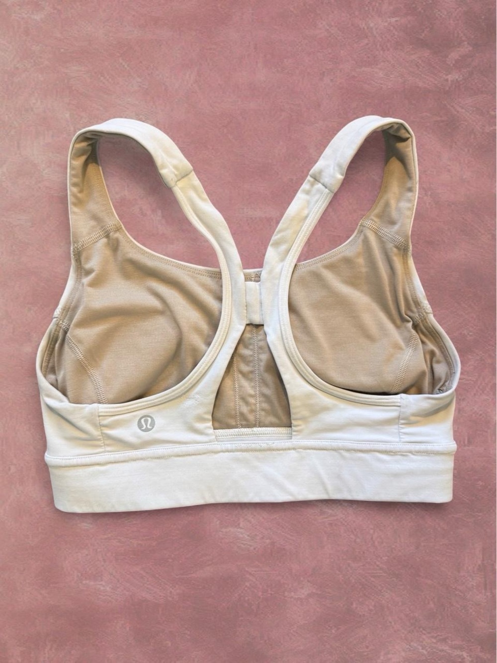 lululemon athletica Cream & Beige Racerback Sports Bra